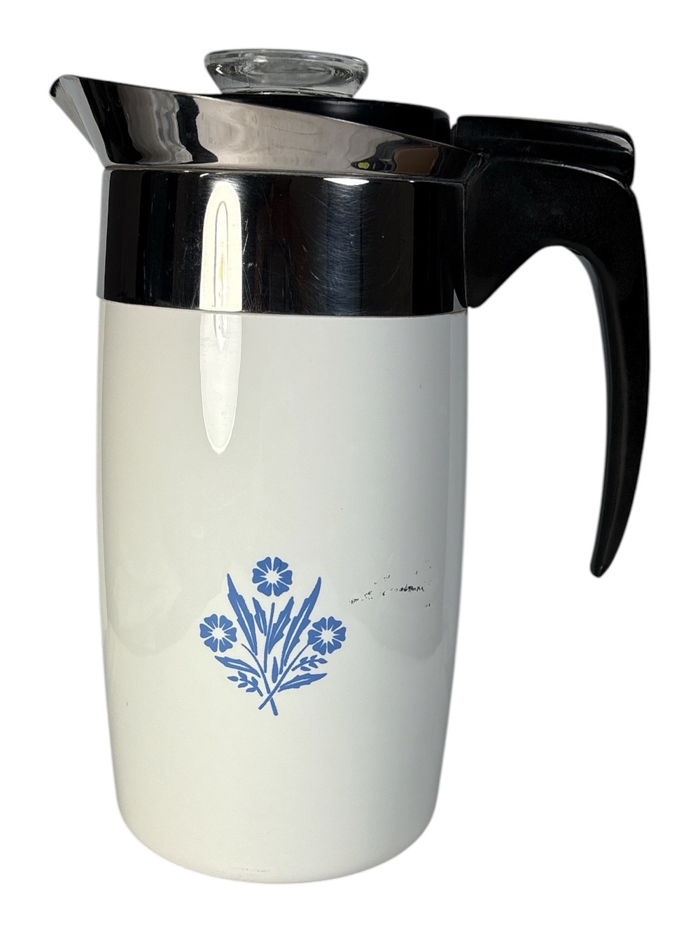 Corning Ware Blue Cornflower 10 Cup Electric Percolator Coffee Pot Complete - Picture 3 of 8